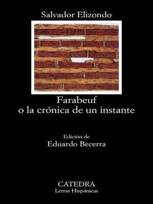 cover image of Farabeuf o la crónica de un instante